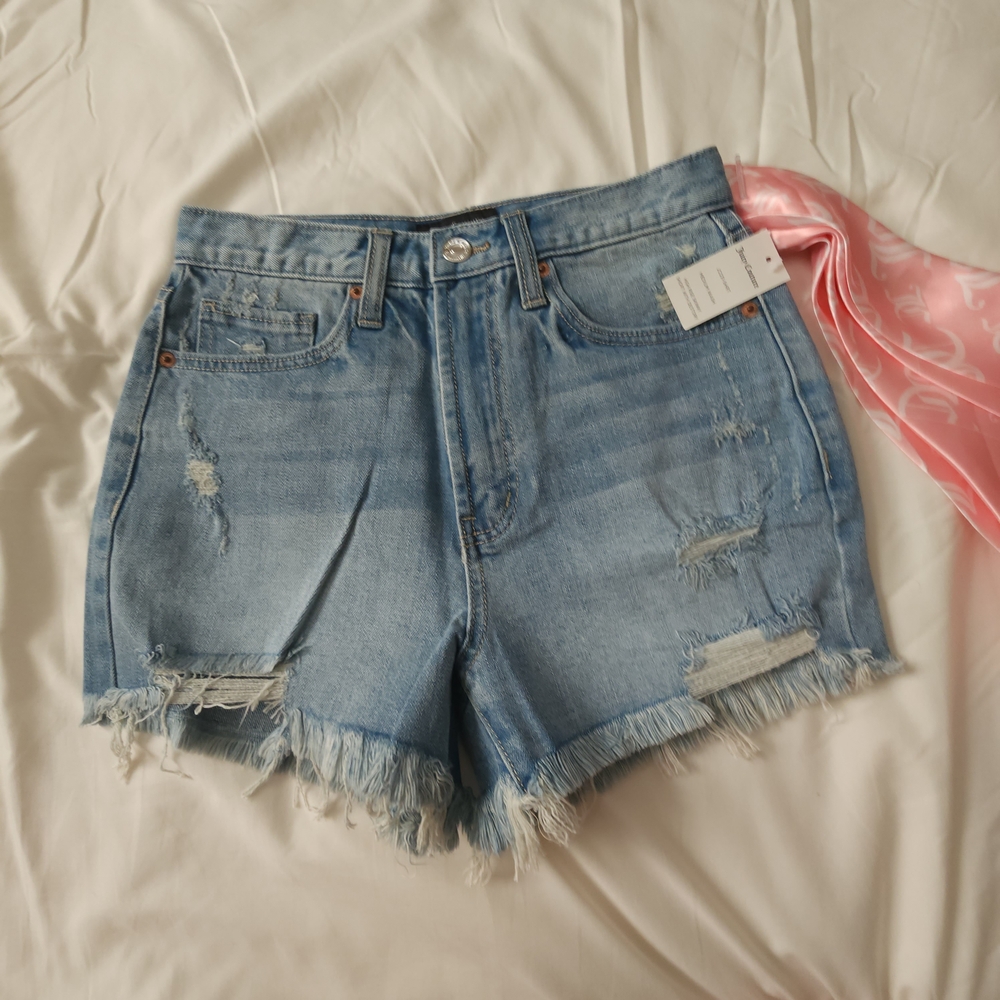 Juicy Couture Blue Distressed Jean Shorts